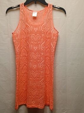 Xhilaration Sleeveless Coral Lace Crochet Dress